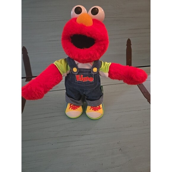 1999 Let's Pretend Elmo Sesame Street Toy Mattel Talks To Play, Children's Toy - Picture 8 of 9